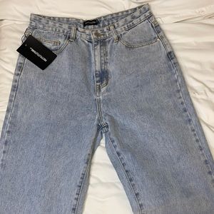 Split Hem Jeans Distressed